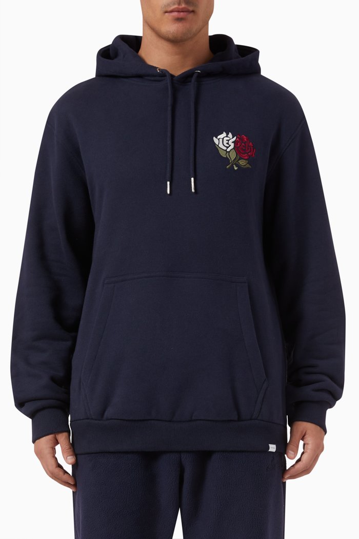 Felipe Hoodie in Cotton, Blue