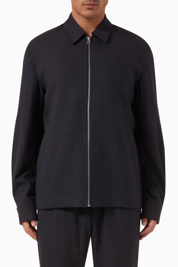 

Como Coach Herringbone Jacket, Blue