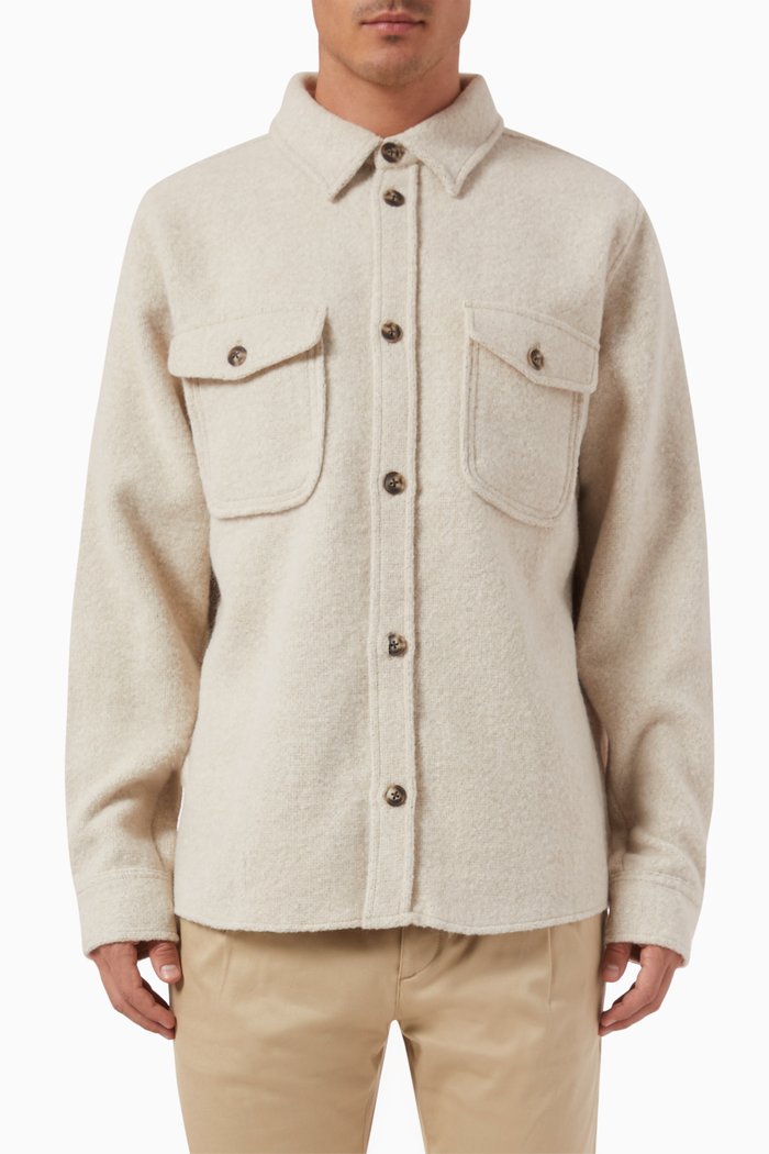 

Lennon Overshirt in Bouclé, Neutral