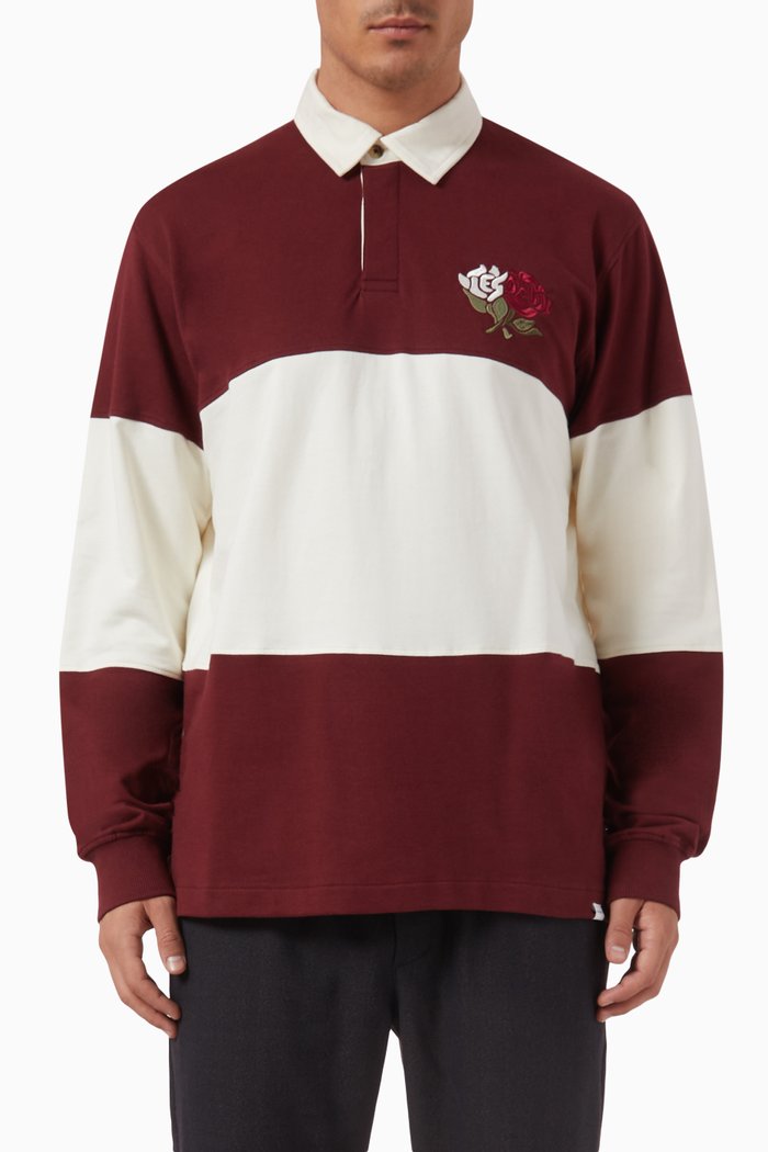 Felipe Rugby Shirt in Cotton, Red