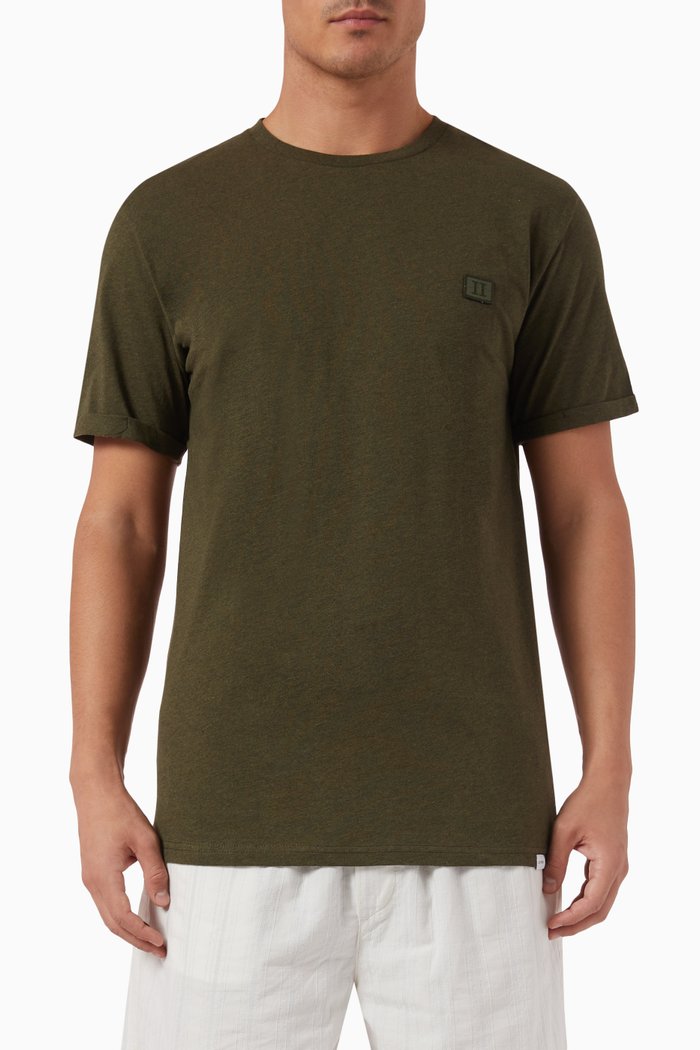 

Piece Logo T-shirt in Cotton, Green