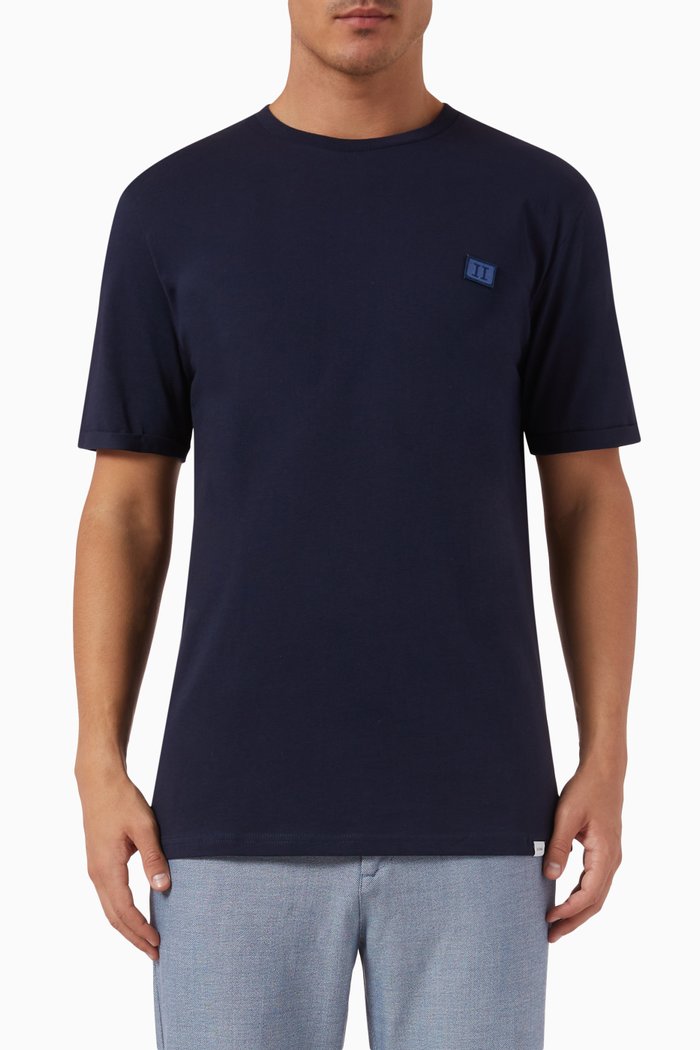 

Piece Logo T-shirt in Cotton, Blue
