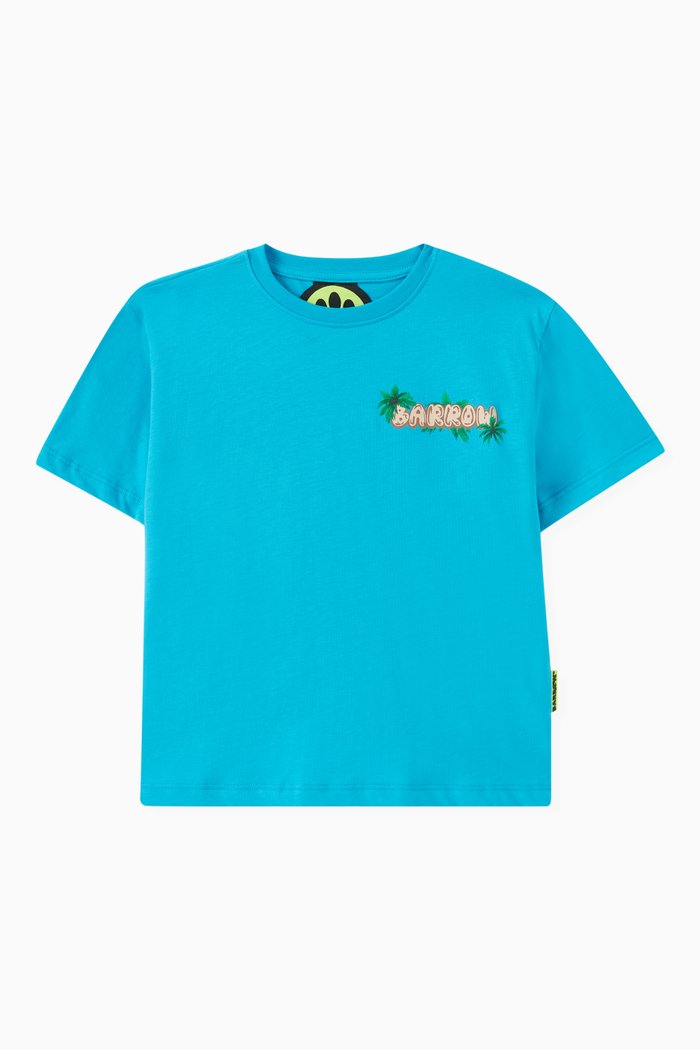 

Graphic Logo T-shirt in Cotton Jersey, Blue
