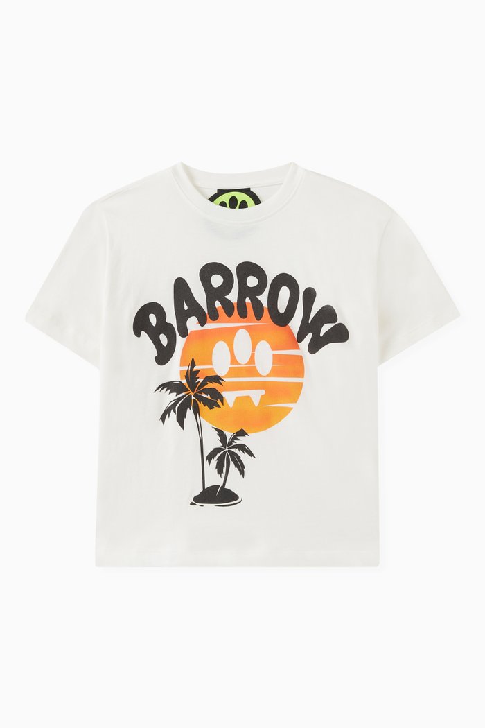 

Graphic Logo-print T-shirt in Cotton Jersey, White