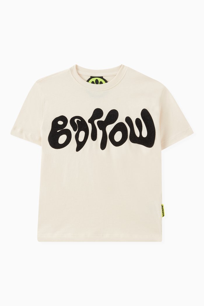 

Graphic Logo-print T-shirt in Cotton Jersey, Neutral