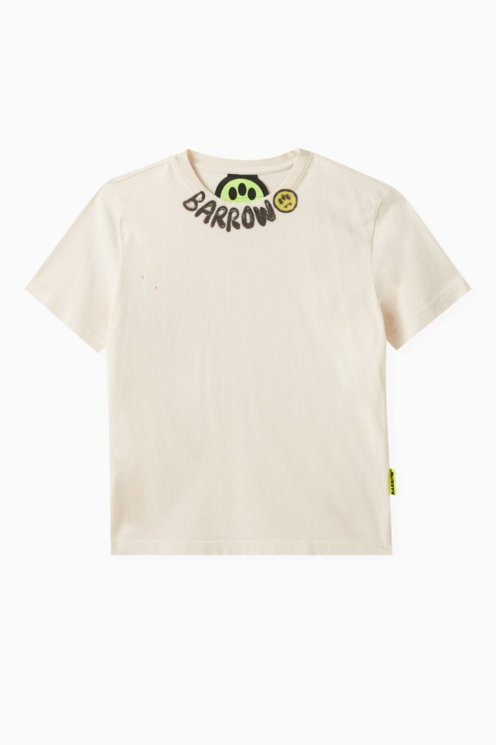 

Graphic Logo Shirt in Poplin, Neutral