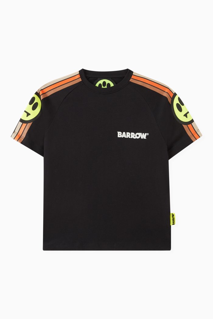 

Graphic Logo-print T-shirt in Cotton Jersey, Black
