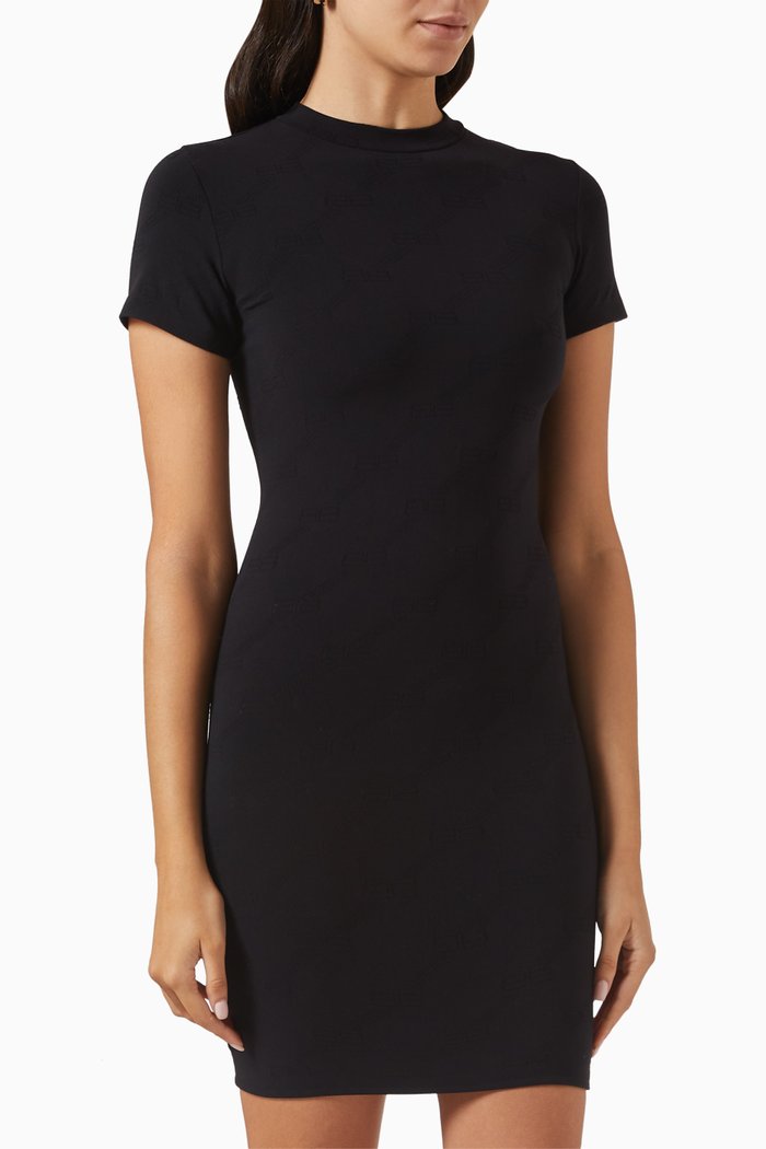 

BB Monogram Swim Mini Dress, Black