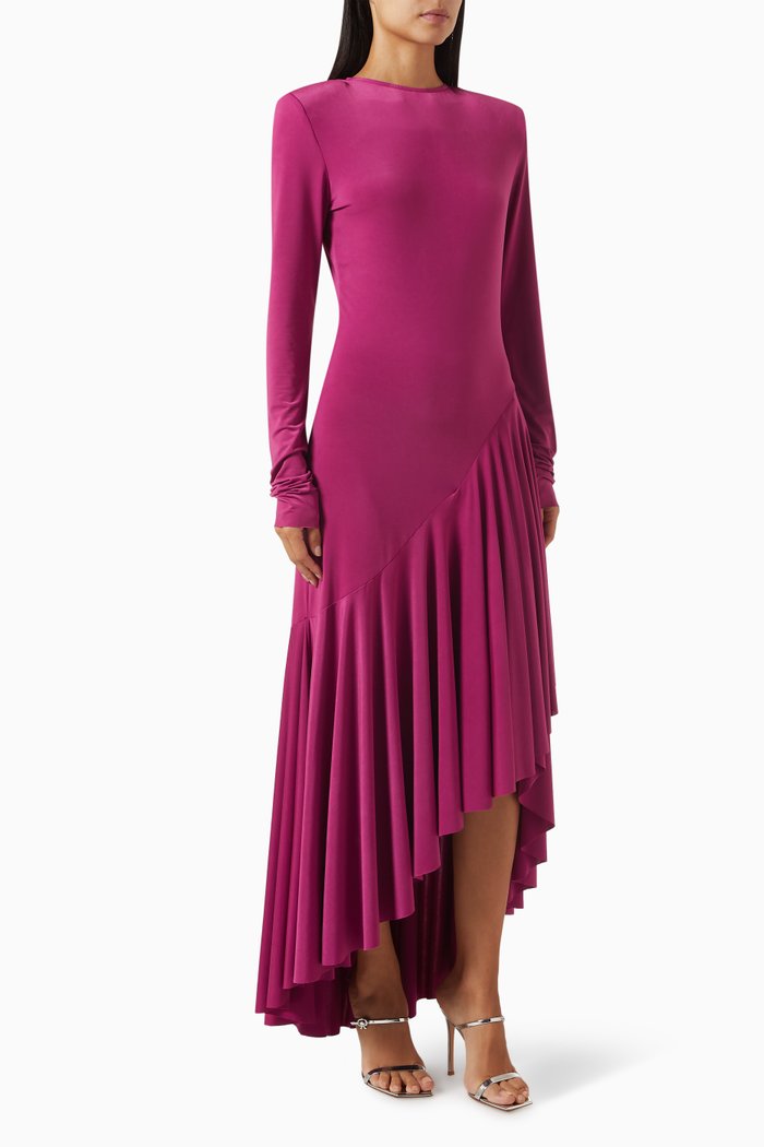 

Holy Draped Maxi Dress in Viscose-jersey, Purple