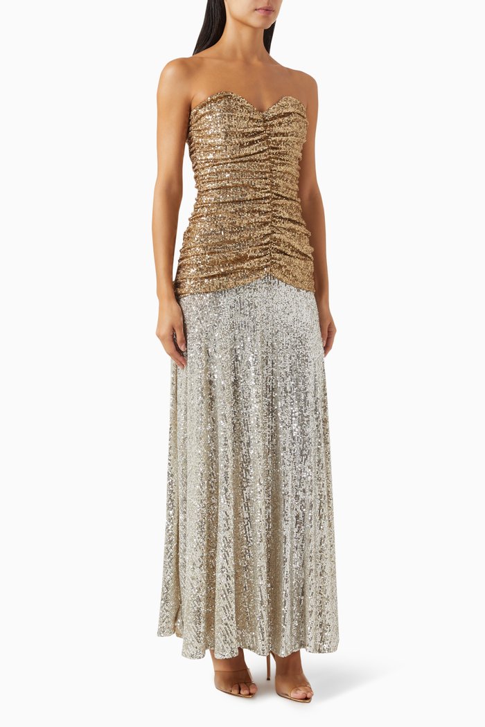 

Kerala Sequin-embellished Maxi Dress, Gold