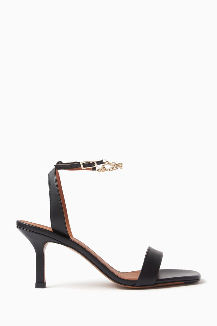 

Chain-detail 75 Sandals in Leather, Black