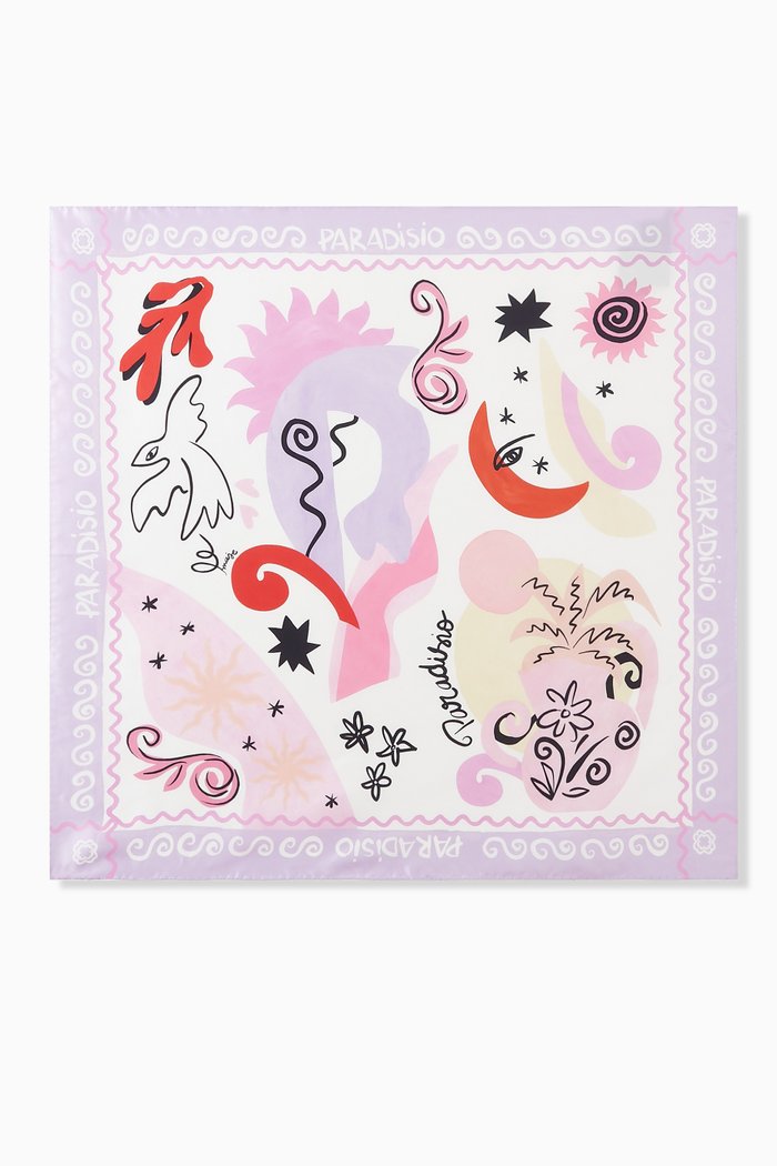 

Paradisio Printed Scarf in Silk, Multicolour
