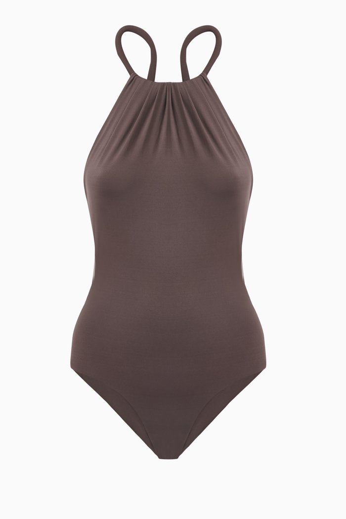 Tandem One-piece Swimsuit, Brown