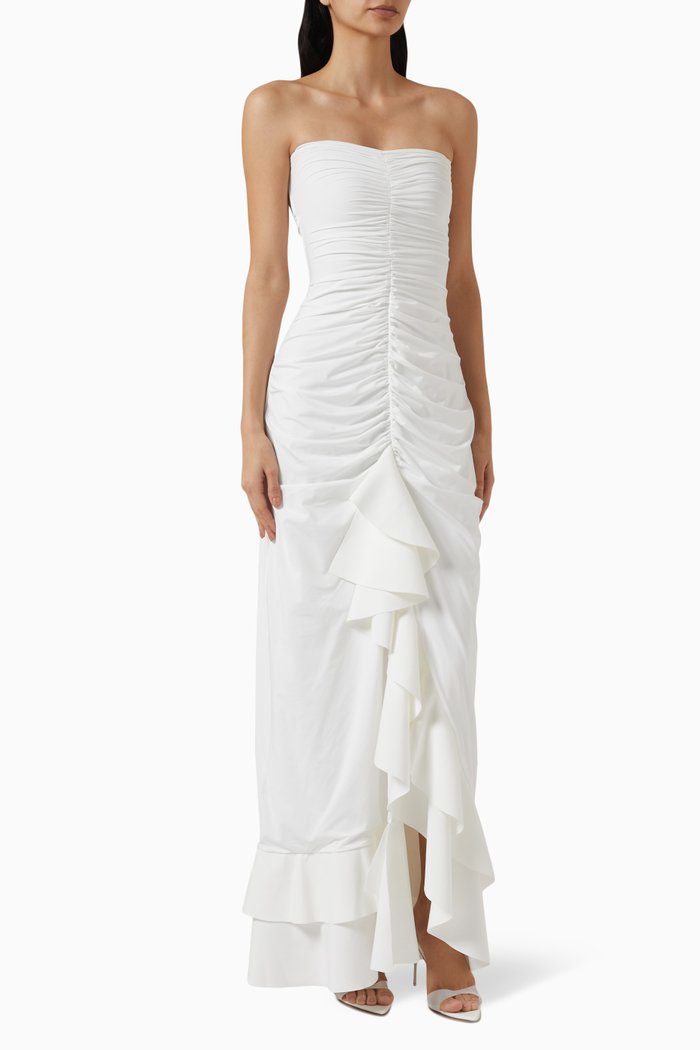 

Carelia Maxi Dress in Polyamide, White