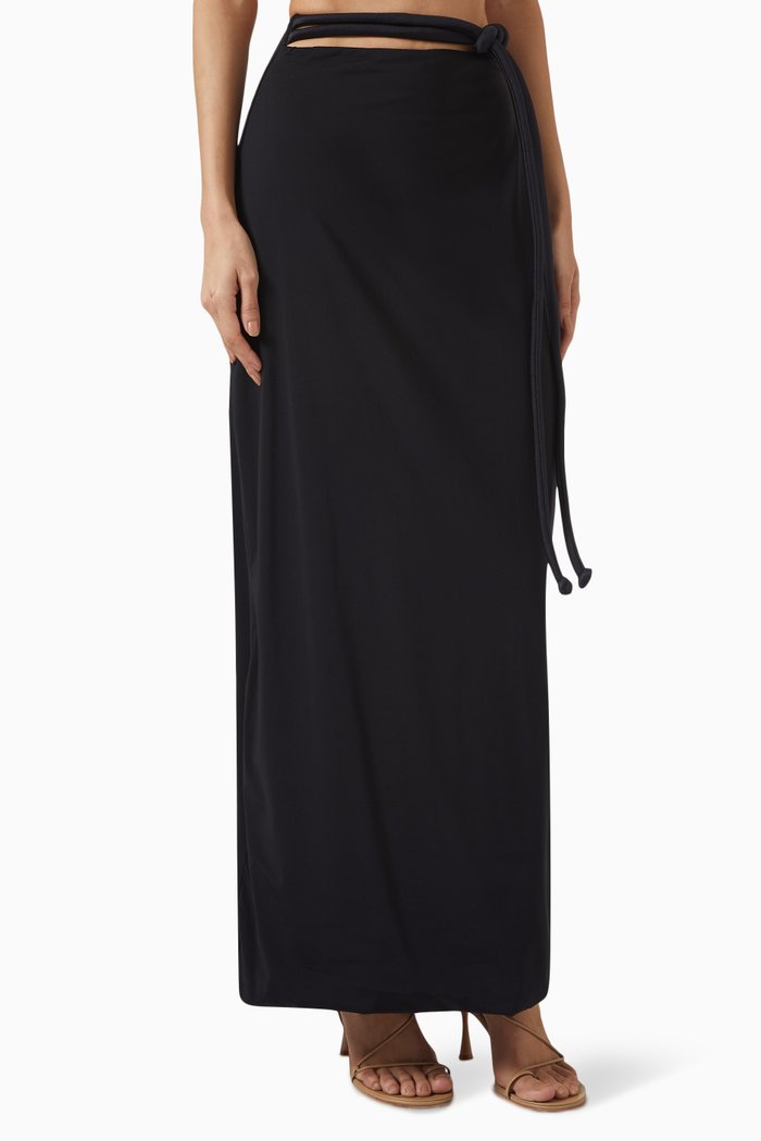 

Sinara Maxi Skirt in Polyamide, Black
