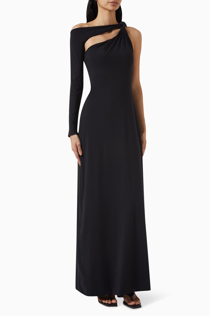 

Hedera Maxi Dress in Polyamide, Black