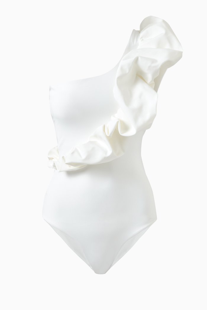 Elena One-piece Swimsuit, White