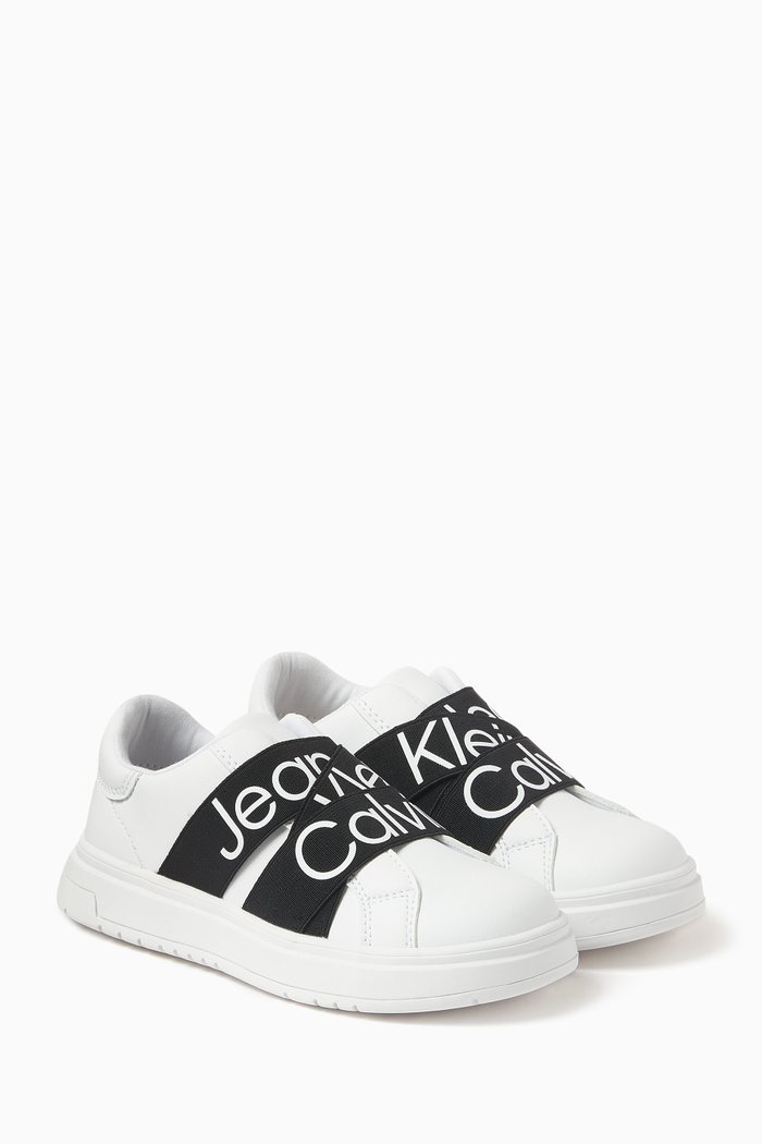 

Logo Sneakers in Faux-leather, White
