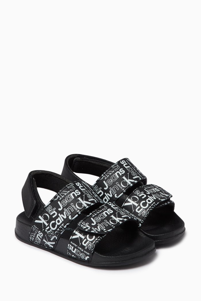 

Logo Sandals in Rubber, Black