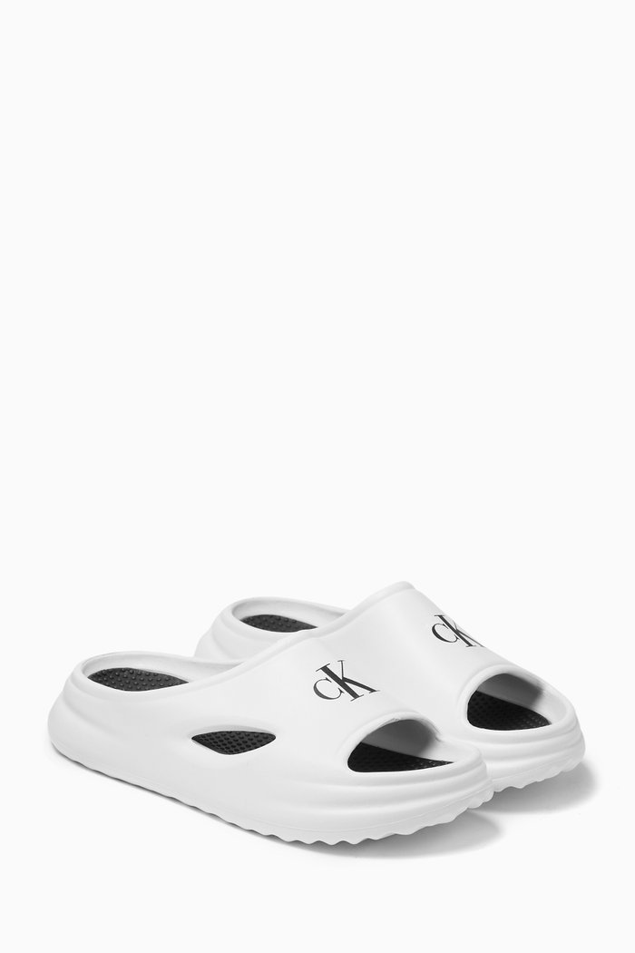 

Logo Foam Slides in Plastic, White