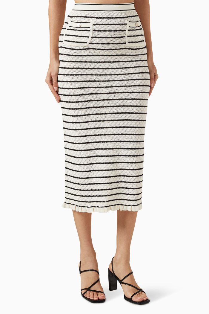 

Moline Midi Skirt in Knit, White