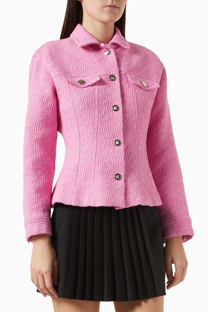 

Fitted Jacket in Tweed, Pink