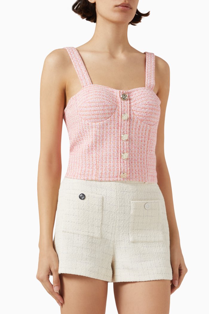 

Laradis Crop Top in Tweed, Multicolour