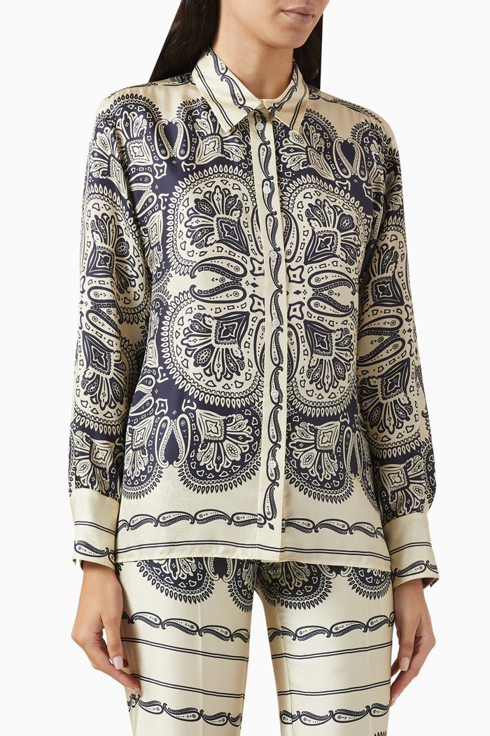 

Teyll Printed Shirt in Silk, Multicolour
