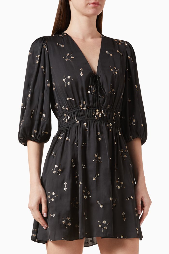 

Floral-print Mini Dress, Black