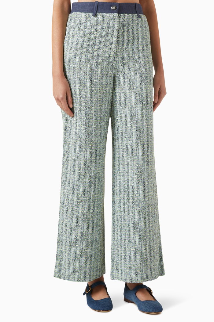 

Poelia Wide-leg Pants in Tweed, Multicolour