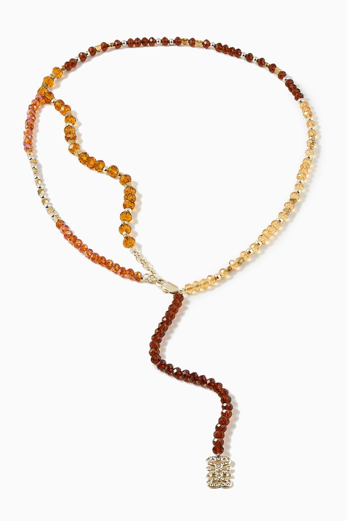 

Beaded Chain Belt, Orange