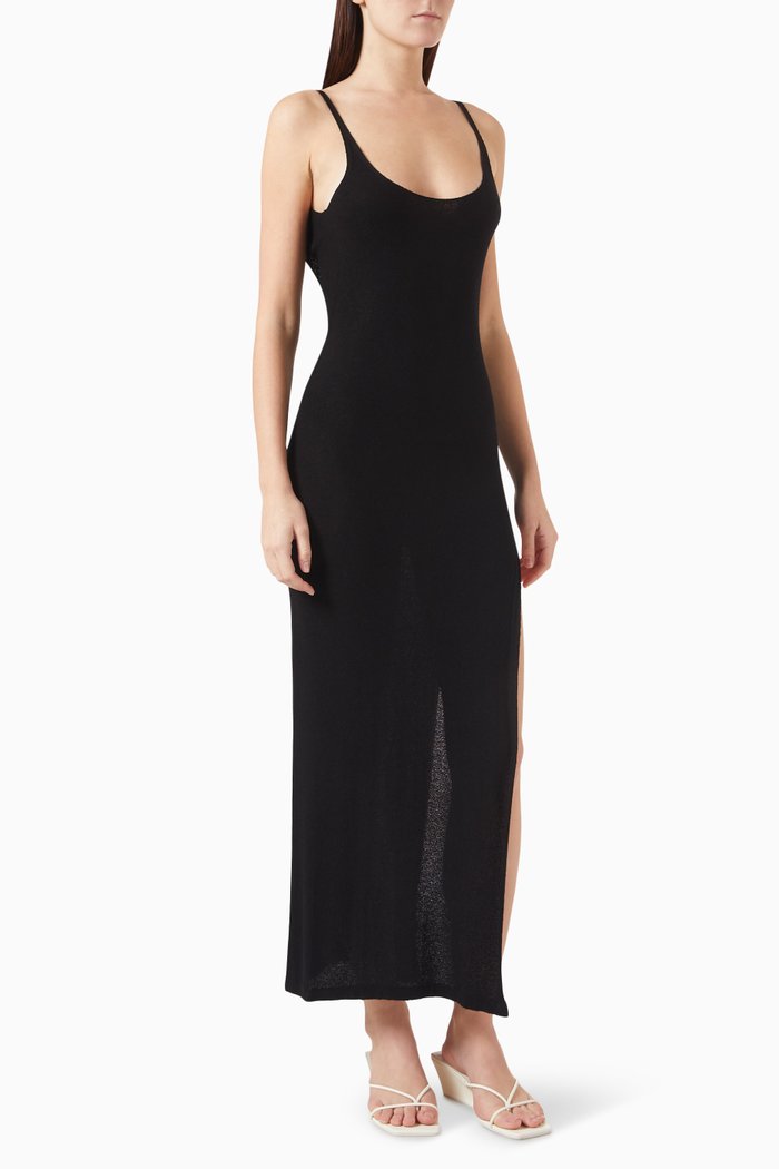 

The Honeymoon Maxi Dress in Viscose-knit, Black