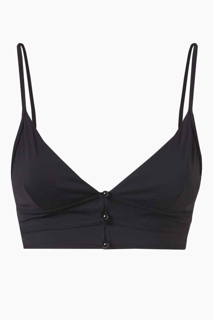 Yasmeen Bikini Top, Black