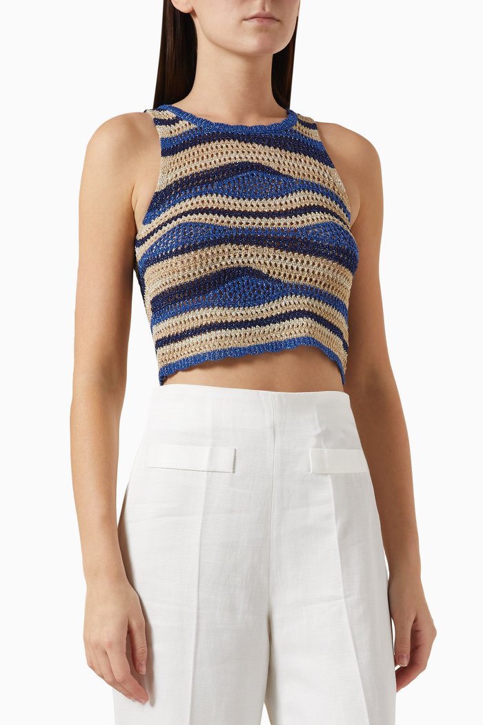 

Octave Shimmer Crop Top in Viscose-knit, Multicolour