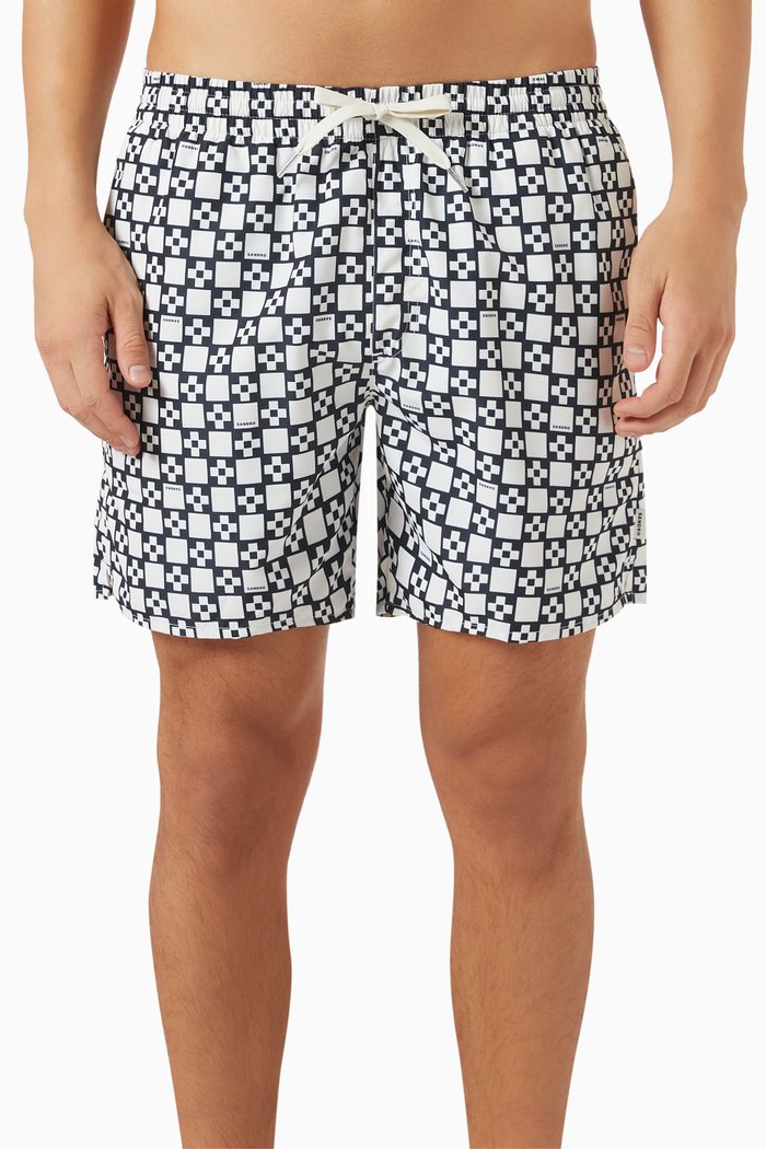 

Square-print Swim Shorts, Multicolour