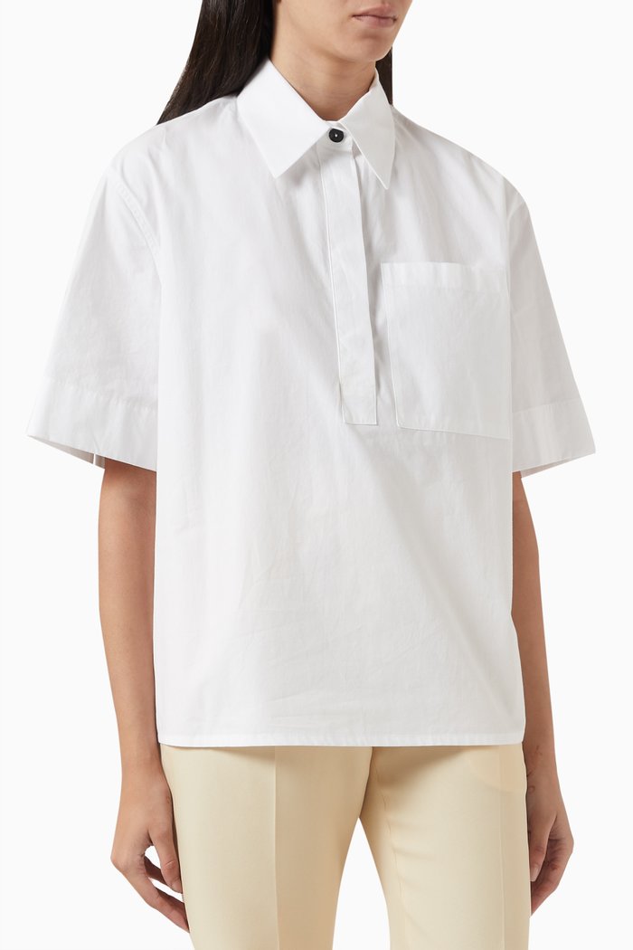 

Boxy-fit Shirt in Cotton, White