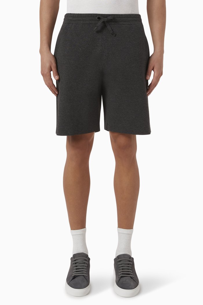 Home Knitted Shorts in Jersey, Grey
