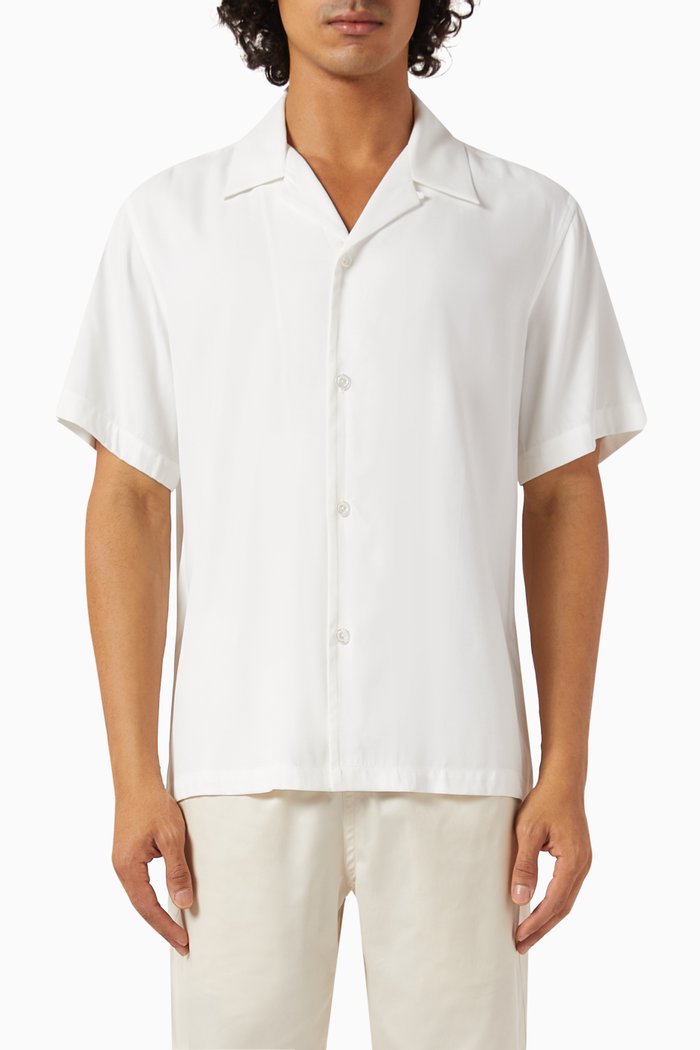 

Requin Button-up Shirt in Viscose, White