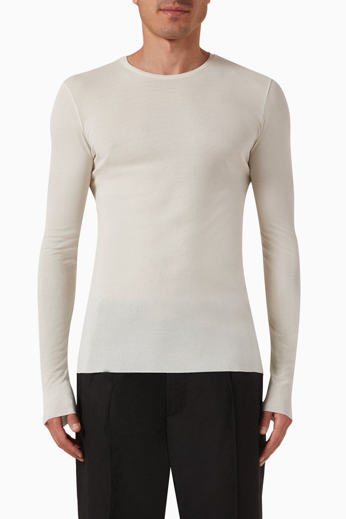 

Long Sleeve Top in Knit, Brown