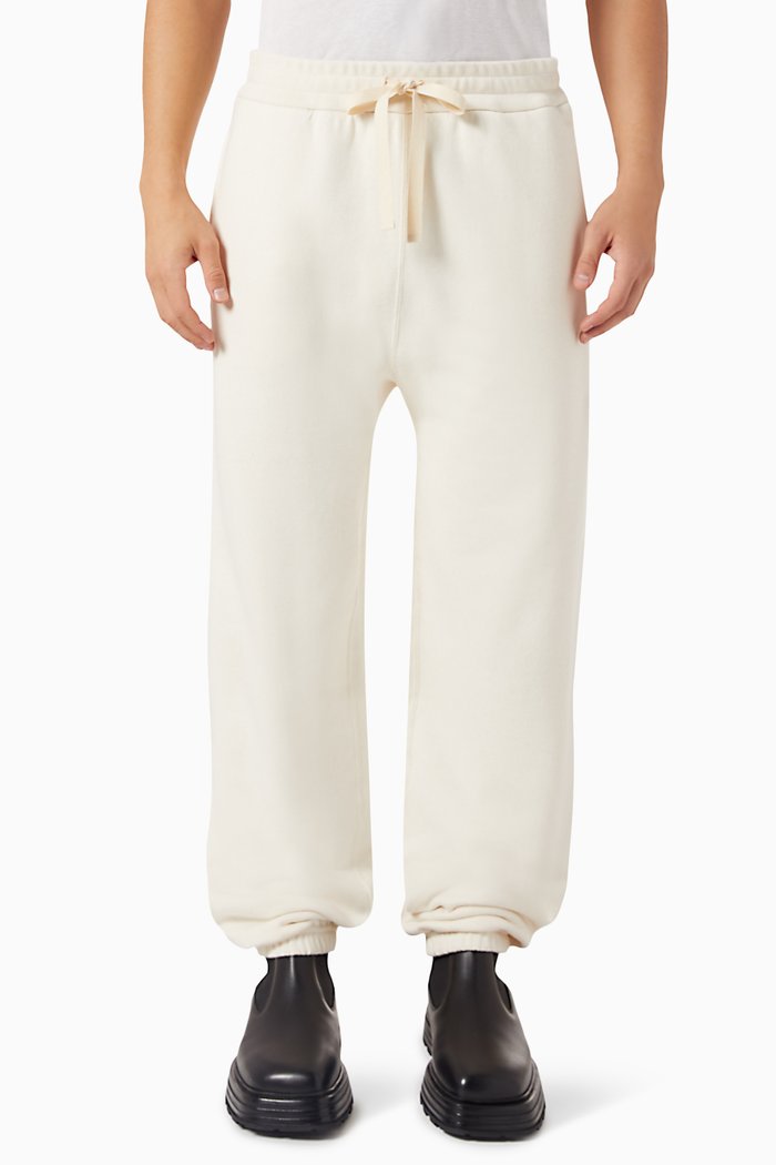 

Drawstring Joggers in Cotton Terry, White