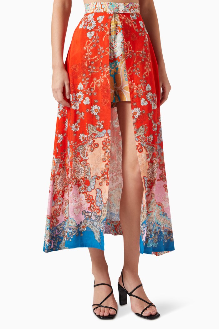 

Avayelle Illusion Midi Skirt, Multicolour