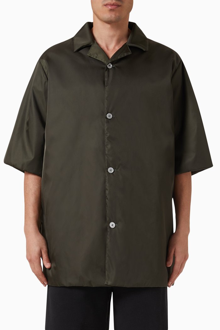 

Button-up Overshirt in Nylon-twill, Green