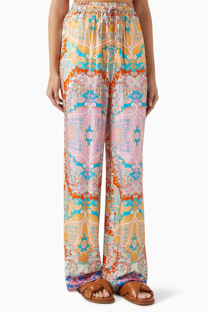 

Avay Printed Pants in Viscose-satin, Multicolour