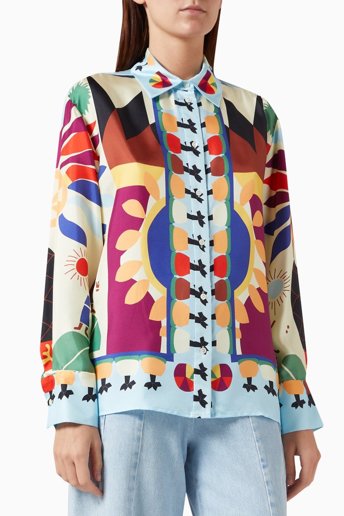 

Afrique Shirt in Silk, Multicolour