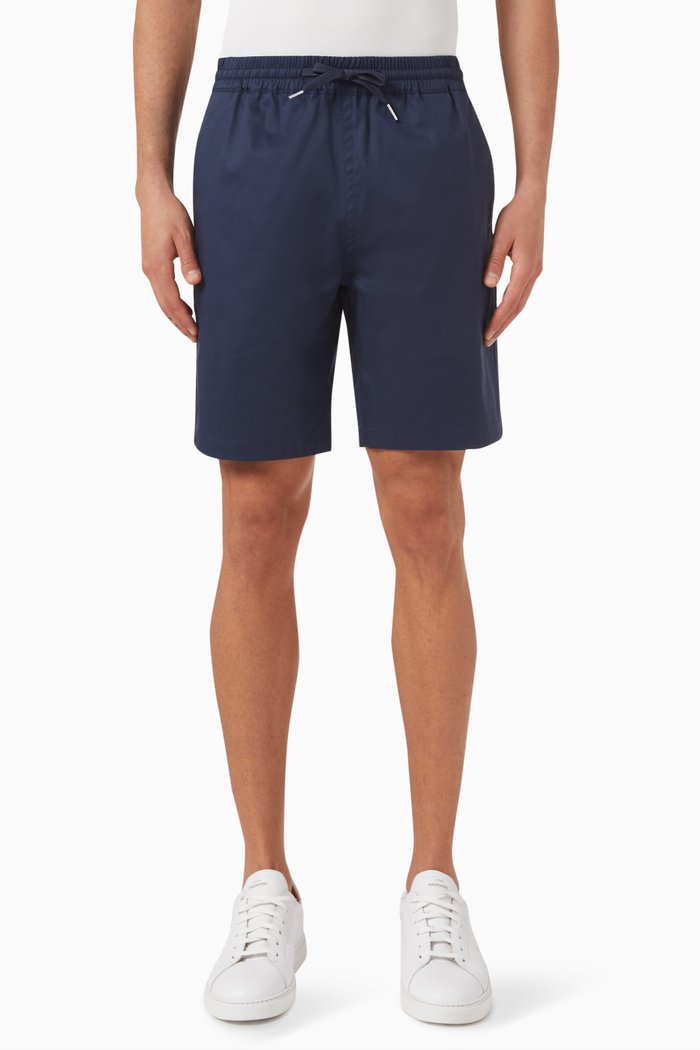 

Gamma Shorts in Stretch Cotton-lyocell Blend, Blue