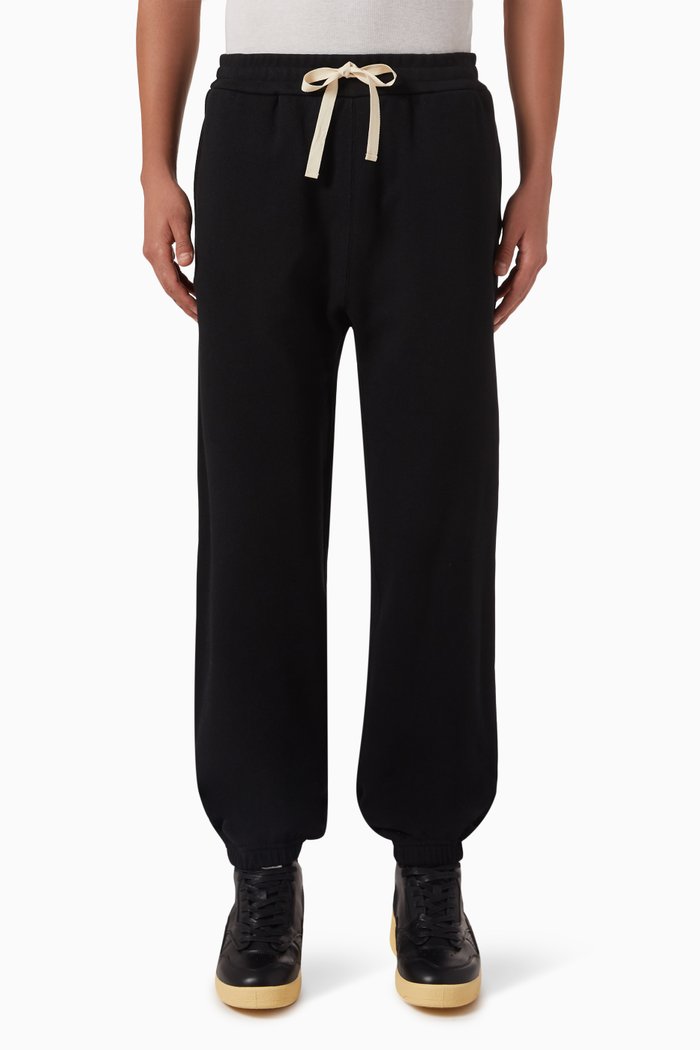 

Drawstring Sweatpants in Cotton, Black