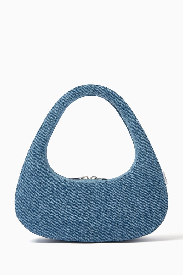

Baguette Swipe Bag in Denim, Blue