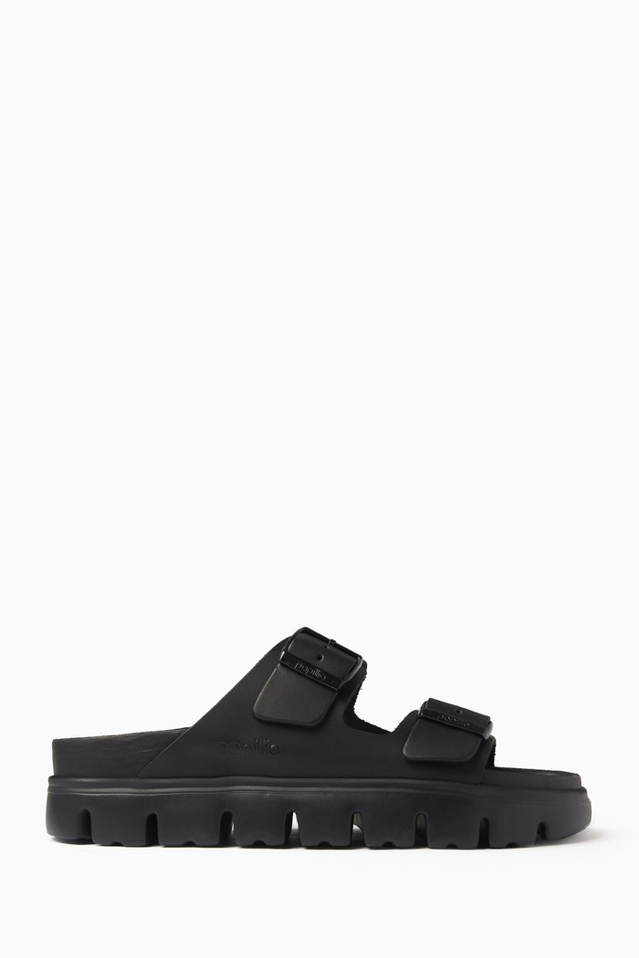 

Arizona Chunky Sandals in Leather, Black