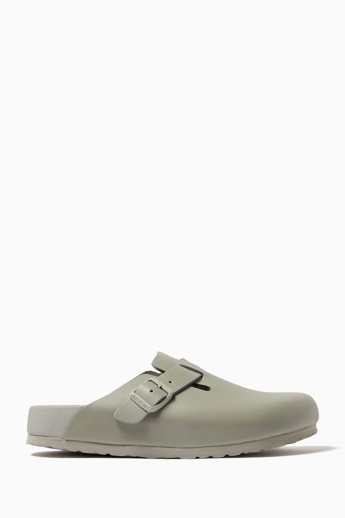 

Boston Clog Sandals in Leather, Grey