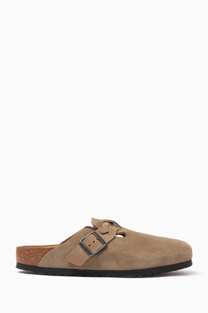 

Boston Braided Clogs in Suede, Neutral
